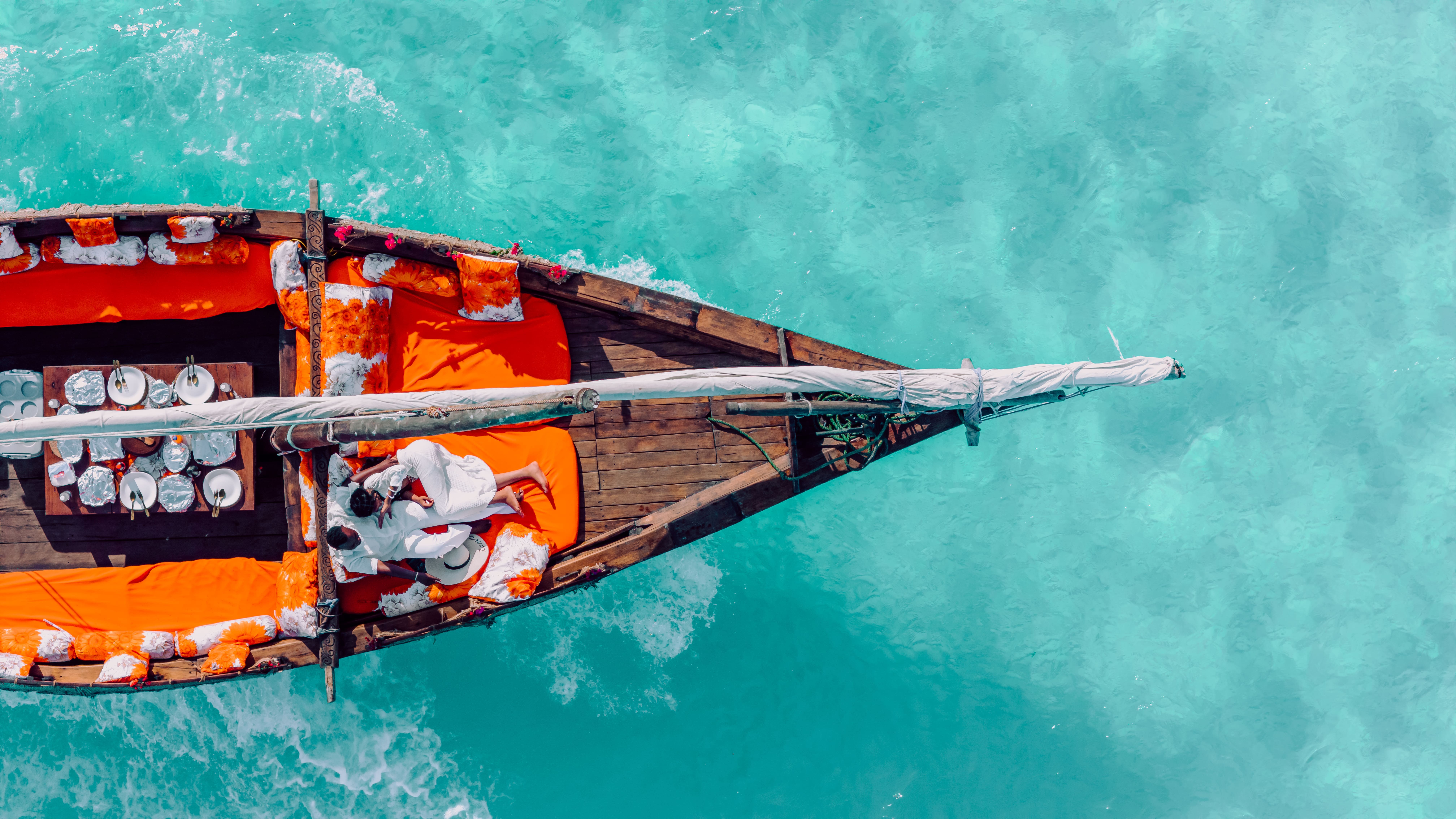 Zanzibar beach and dhow